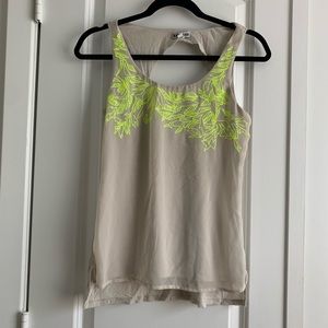 Express neon and beige top